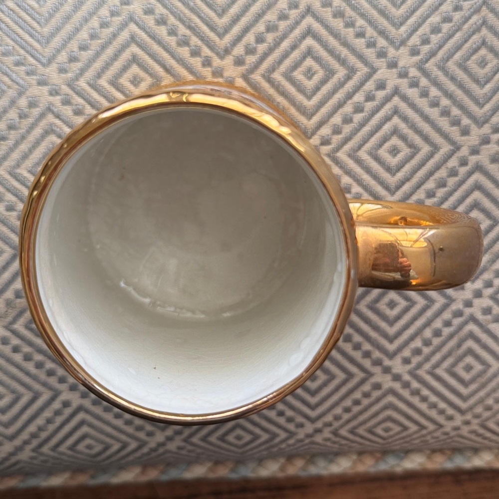 Irish Porcelain Pottery Mug Carrigaline Equestrian with Gold Accents Vintage - Picture 7 of 7
